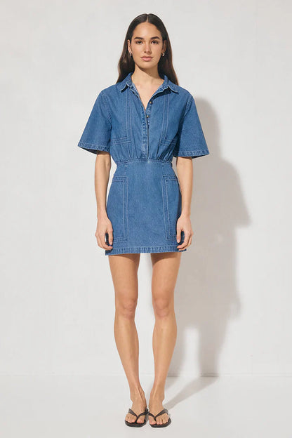 INDIGO DENIM MINI DRESS