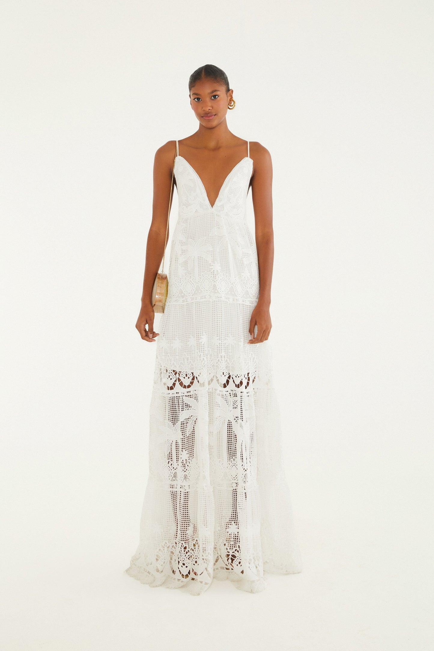 VESTIDO MAXI DE GUIPUR ODARA