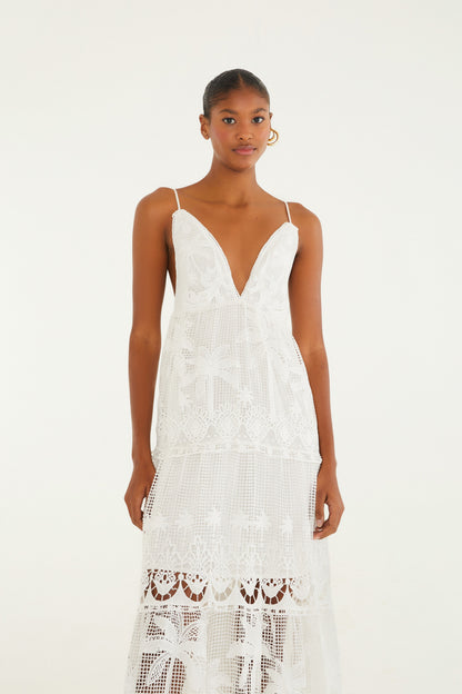 VESTIDO MAXI DE GUIPUR ODARA