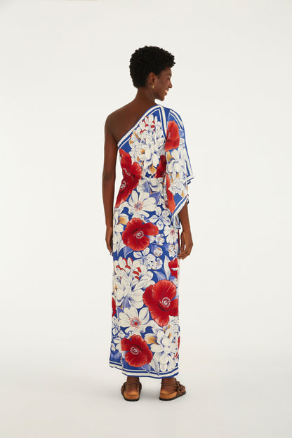 VESTIDO LARGO ESTAMPADO VERA LENÇO