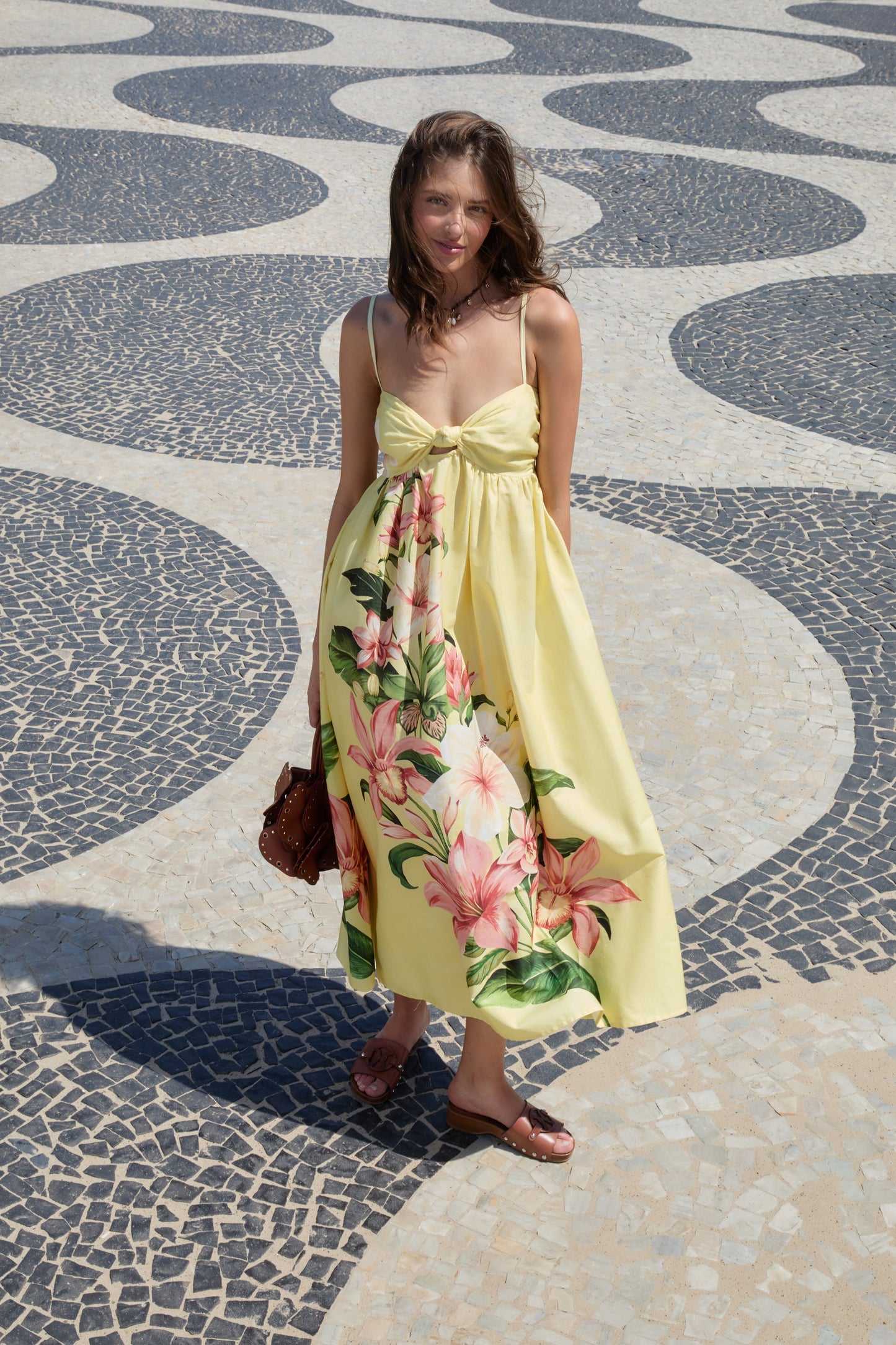 VESTIDO LARGO ALCINHAS ESTAMPADO FLORIBEL