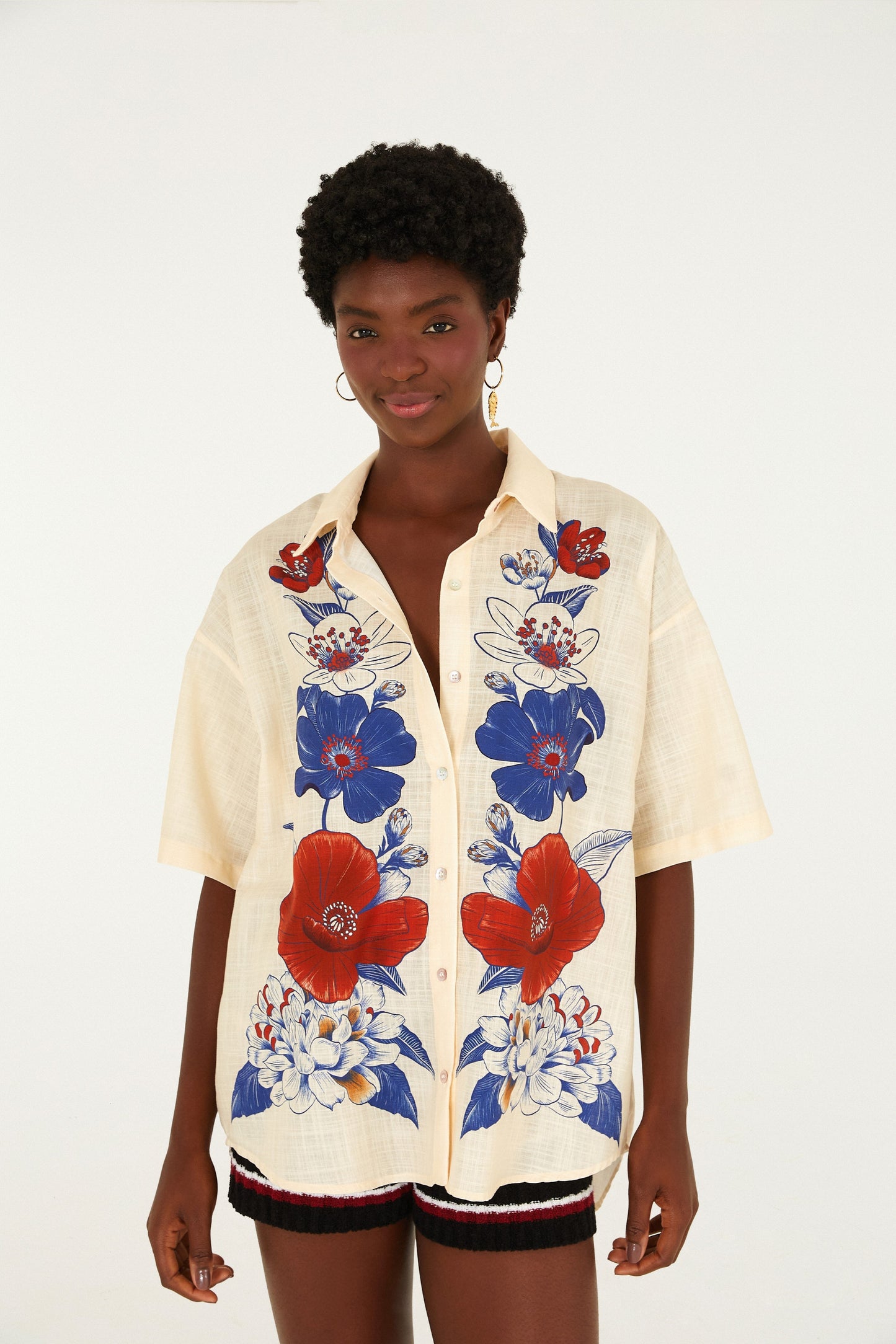 CAMISA ESTAMPADA FLORAL LINA