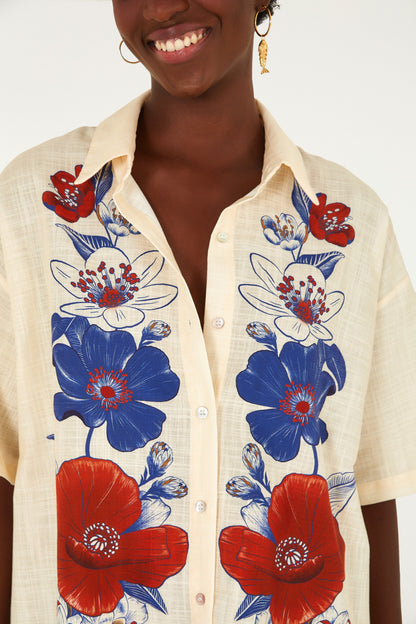 CAMISA ESTAMPADA FLORAL LINA