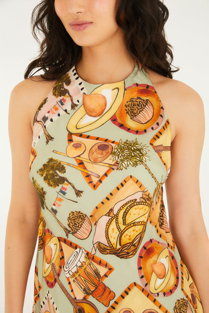 BLUSA FRENTE ÚNICA ESTAMAPDA BOEMIA