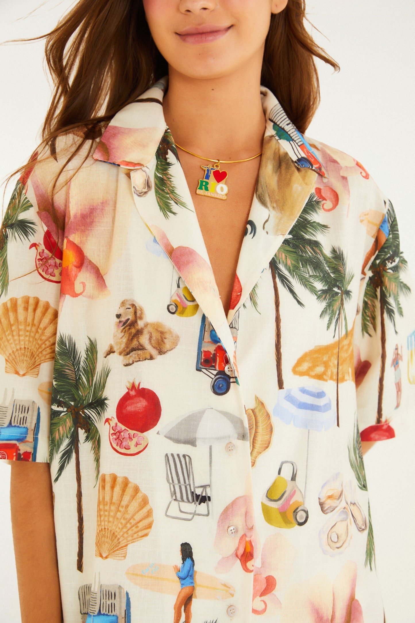 CAMISA ESTAMPADA COLAGEM CARIOCA