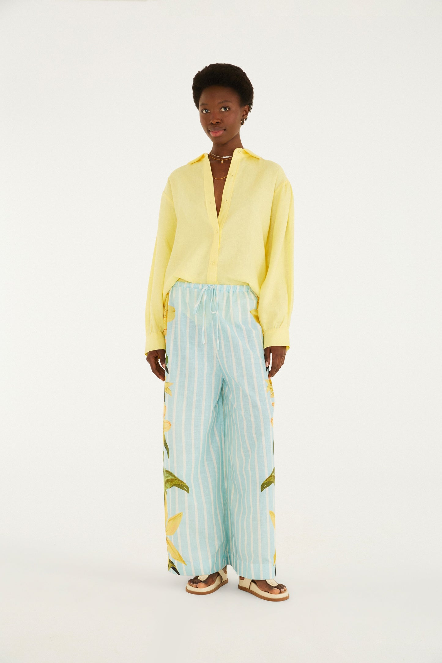 PANTALÓN LISTRA ALEXIA AZUL