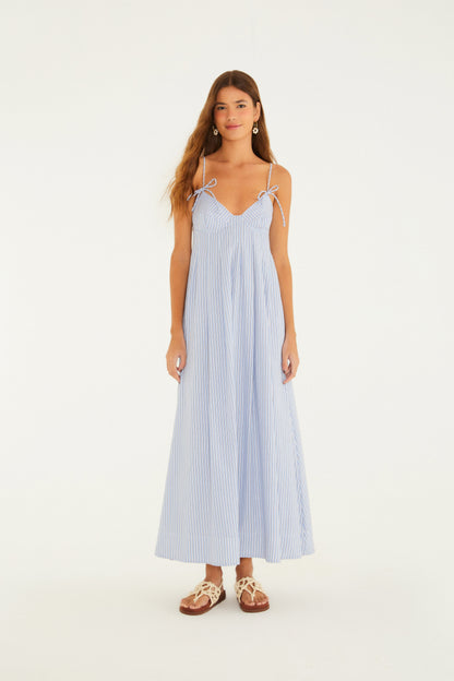 VESTIDO LARGO LISTRA