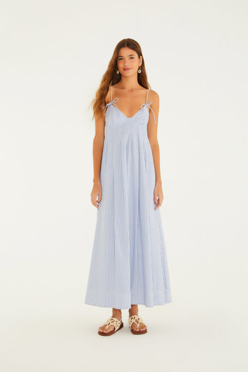 VESTIDO LARGO LISTRA
