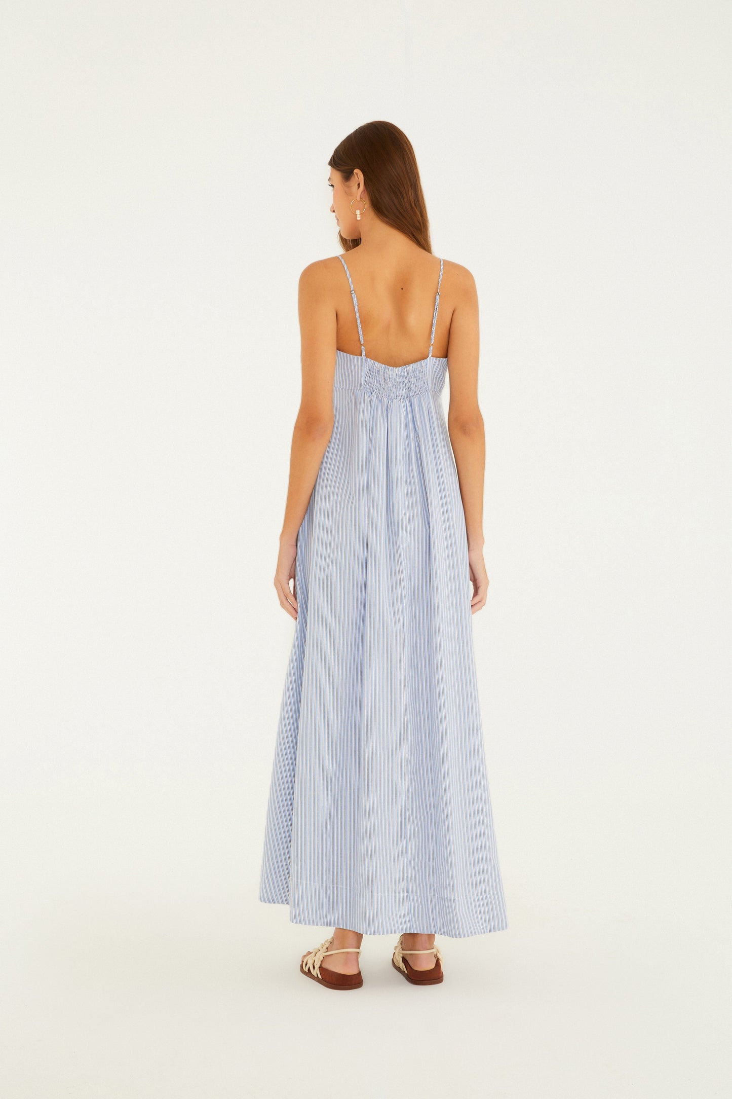 VESTIDO LARGO LISTRA