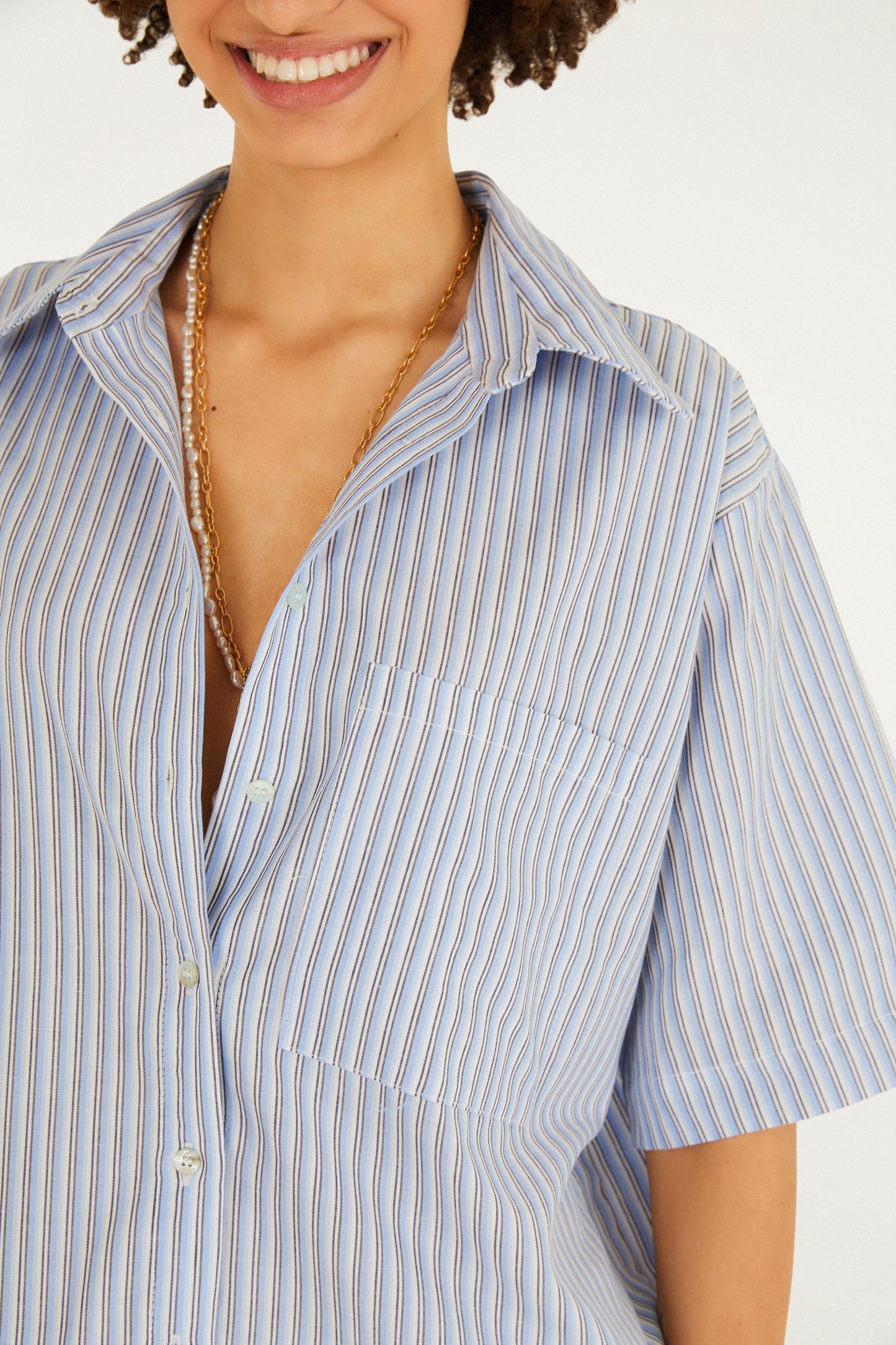 CAMISA LISTRA AZUL