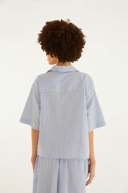 CAMISA LISTRA AZUL