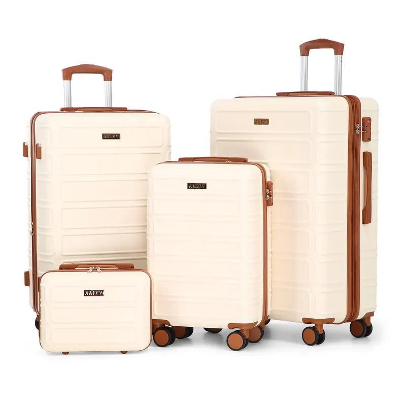 4 Piece Expandable Hardshell Luggage Set with TSA Lock & Spinner Wheels