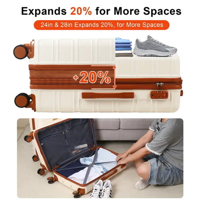 4 Piece Expandable Hardshell Luggage Set with TSA Lock & Spinner Wheels
