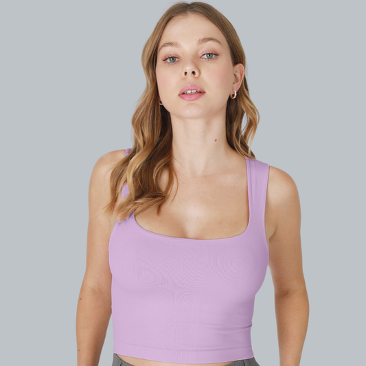 CLEAN LINE SQUARE NECK TOP